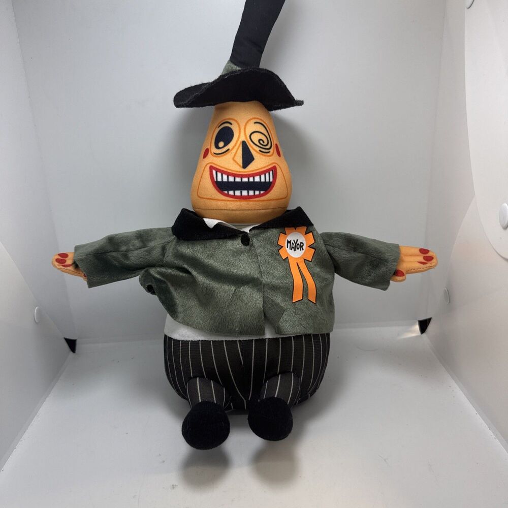 The Nightmare Before Christmas Animated Mayor WORKS Musical Dancing Head Spin